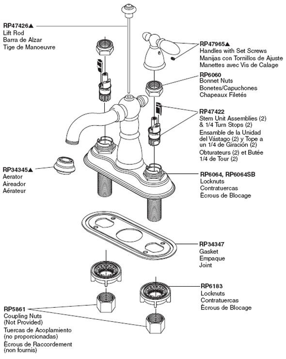 Bathroom Faucet Parts Diagram
 PlumbingWarehouse Delta Bathroom Faucet Parts For