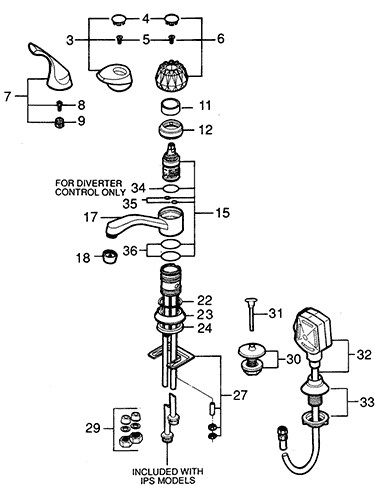 Bathroom Faucet Parts Diagram
 Valley Single Handle Bathroom Faucet Repair Parts