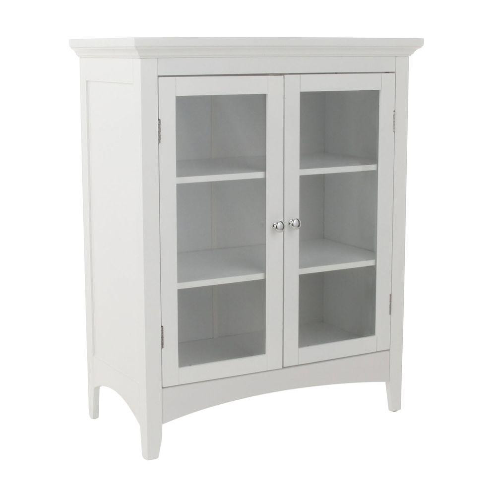 Bathroom Floor Storage Cabinets White
 Elegant Home Fashions Wilshire 26 in W x 32 in H x 13 in