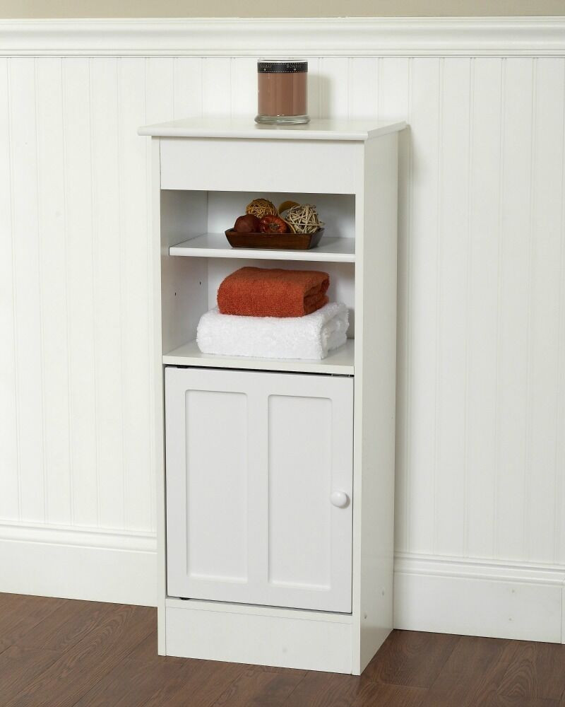 Bathroom Floor Storage Cabinets White
 Bathroom Storage Cabinet White Floor Stand Adjustable