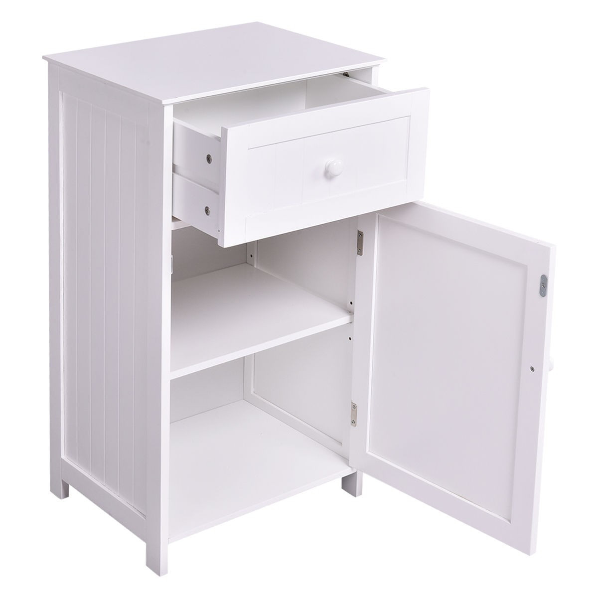 Bathroom Floor Storage Cabinets White
 Kitchen Bathroom Storage Cabinet Floor Stand White Wood