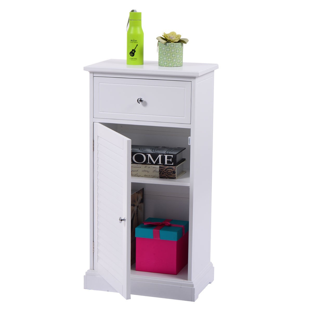 Bathroom Floor Storage Cabinets White
 Storage Floor Cabinet Wall Shutter Door Bathroom Organizer