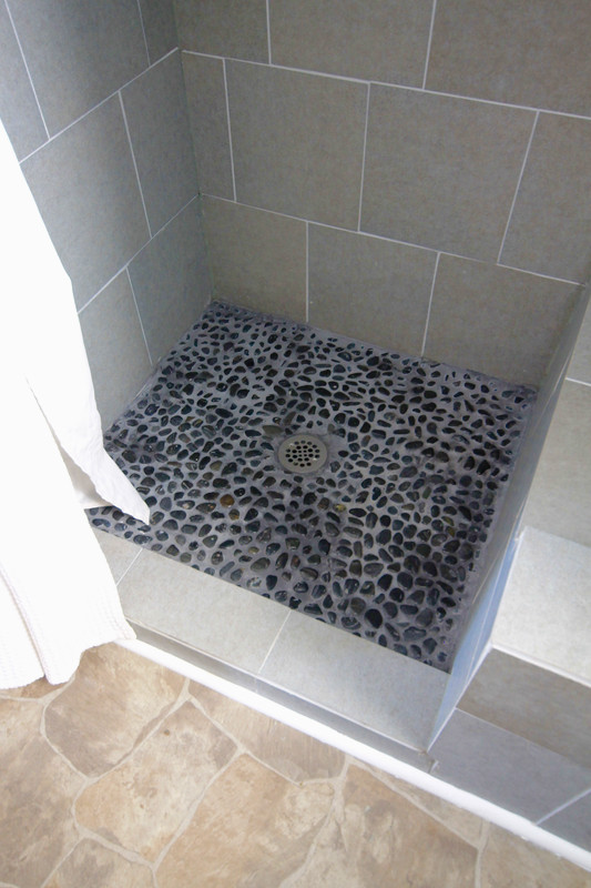 Bathroom Floor Tile Grout
 How to Grout Pebble Tile Decor Adventures