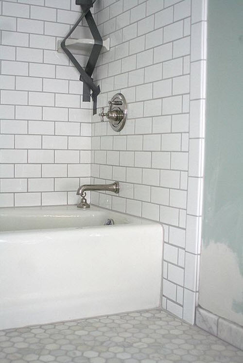 Bathroom Floor Tile Grout
 26 white bathroom tile with grey grout ideas and pictures