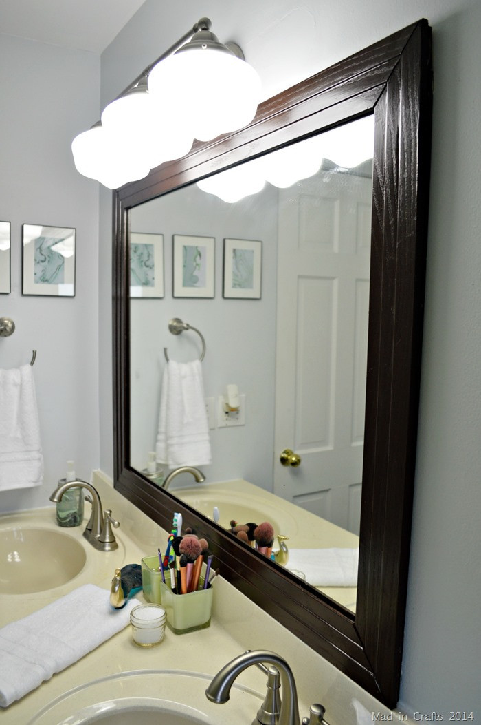 Bathroom Mirror Frames
 FRAMED BATHROOM MIRROR Mad in Crafts