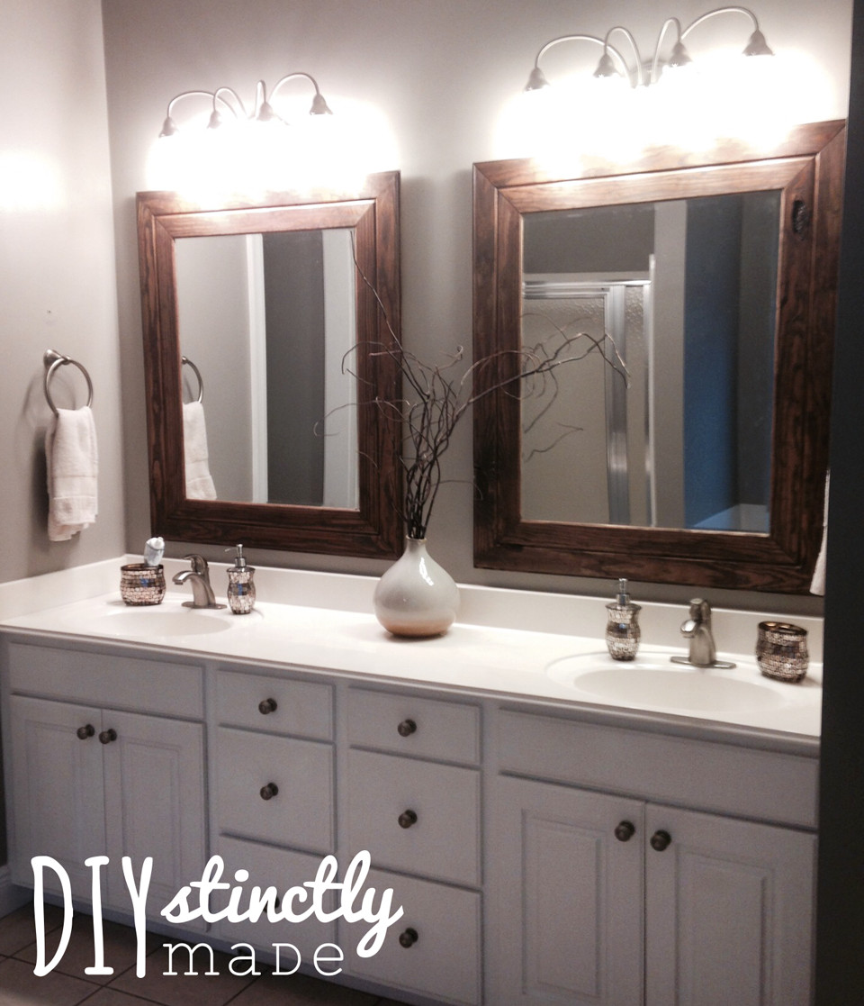 Bathroom Mirror Frames
 DIY Easy Framed Mirrors – DIYstinctly Made