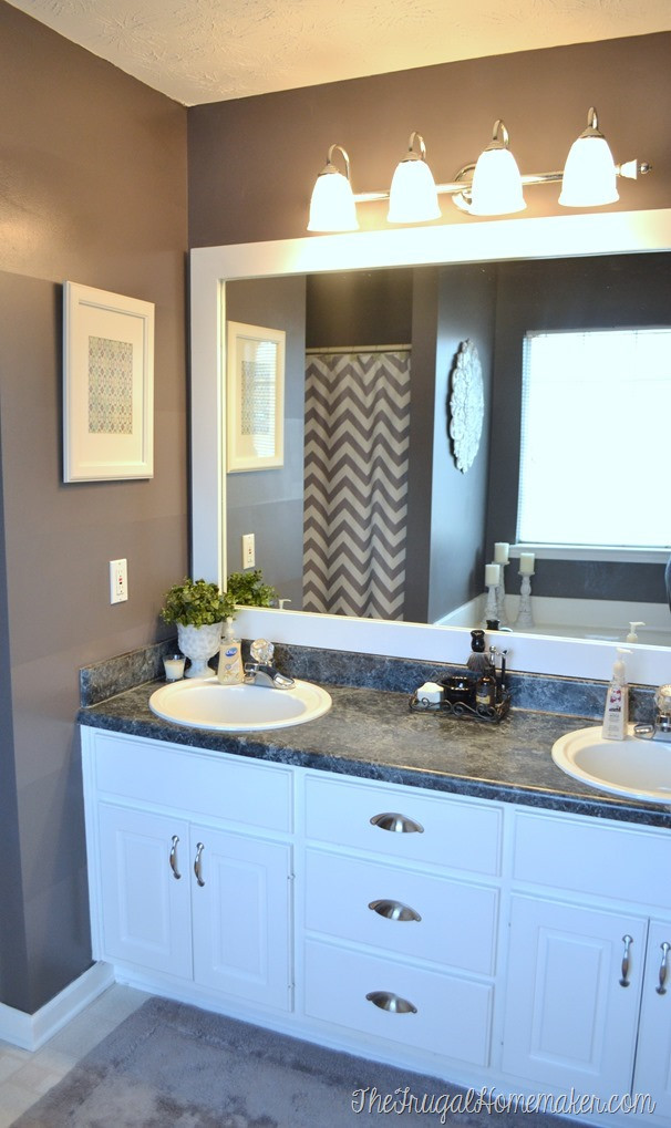 Bathroom Mirror Frames
 How to frame out that builder basic bathroom mirror for