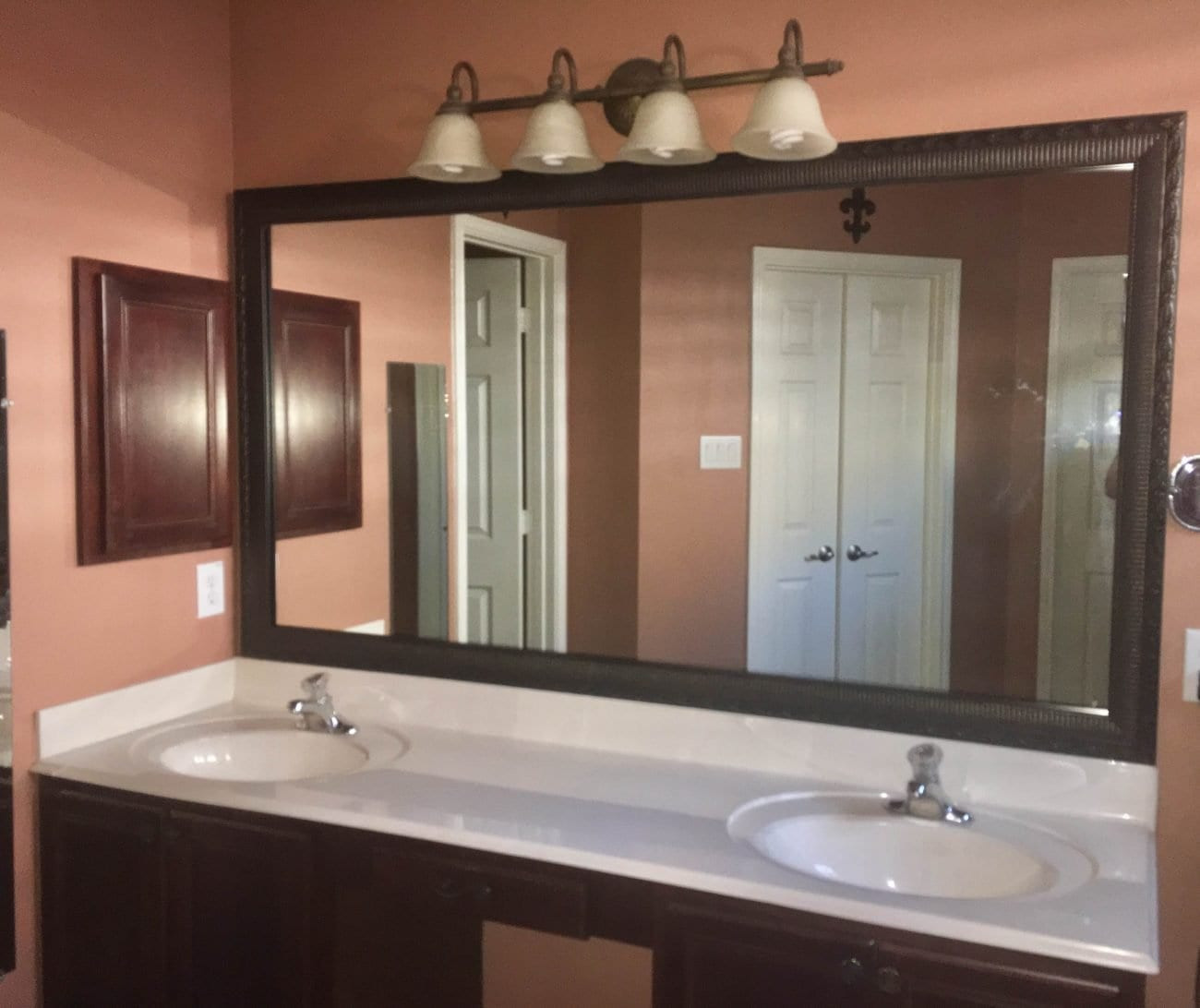 Bathroom Mirror Frames
 "Amazing" Master Bathroom Makeover