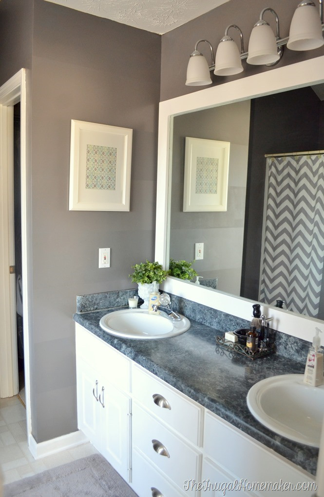 Bathroom Mirror Frames
 How to frame out that builder basic bathroom mirror for