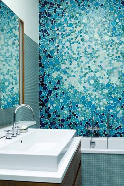 Bathroom Mosaic Tile Designs
 40 blue mosaic bathroom tiles ideas and pictures