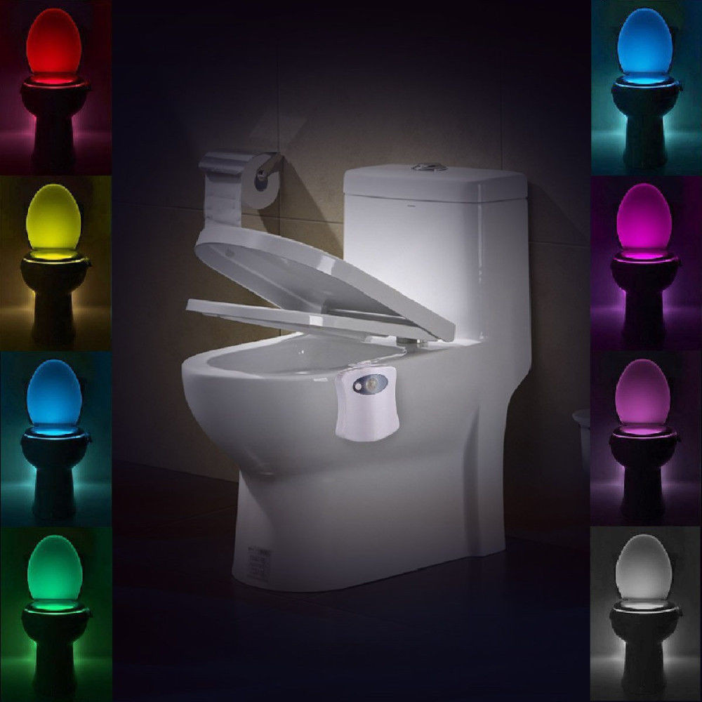 Bathroom Sensor Light
 LED Toilet Bathroom Night Light Human Motion Activated