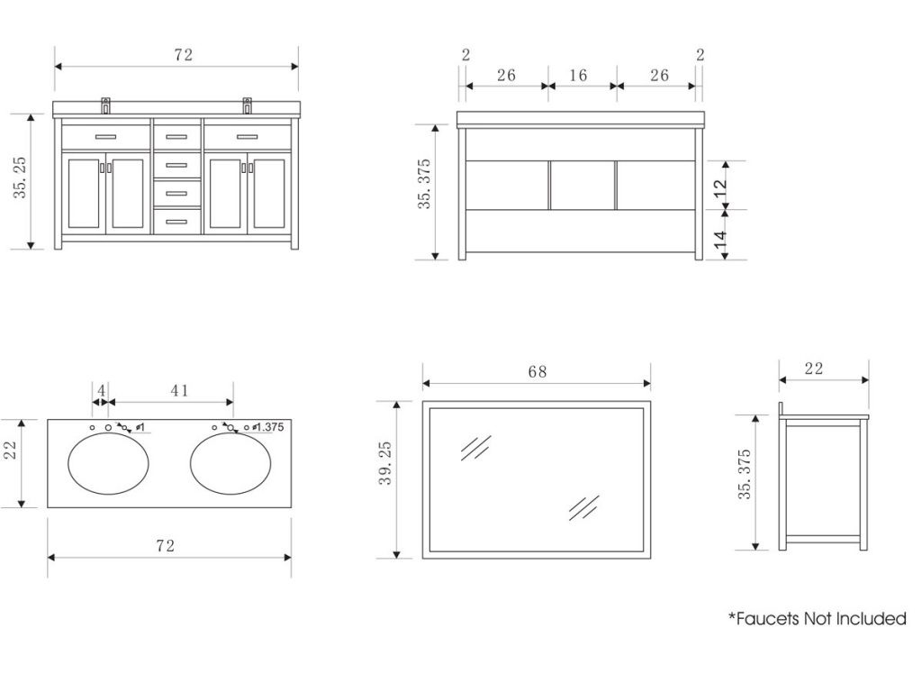 Bathroom Sink Size Guide
 Bathroom Vanities Sizes – layjao