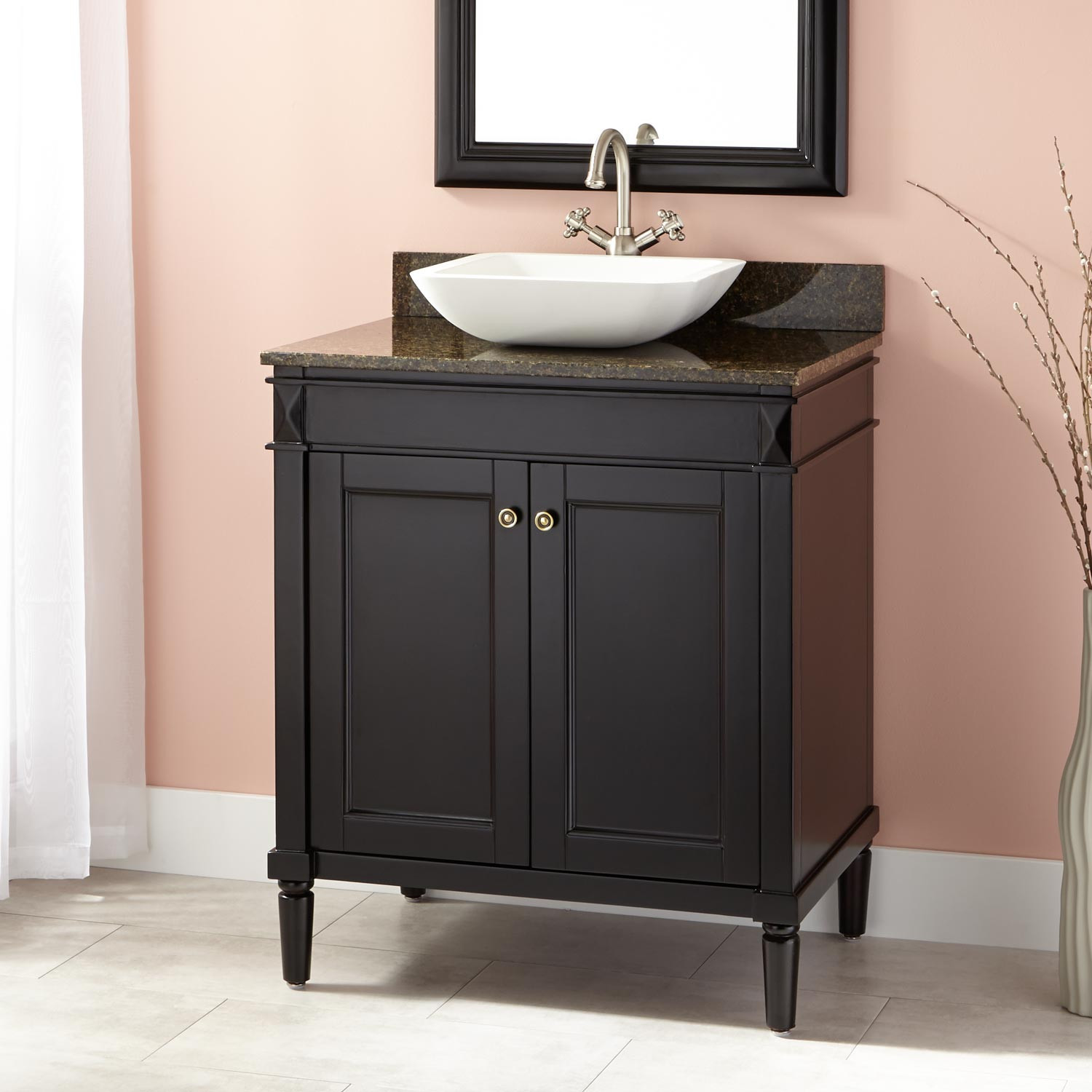 Bathroom Sinks With Cabinet
 30" Chapman Vessel Sink Vanity Espresso Bathroom