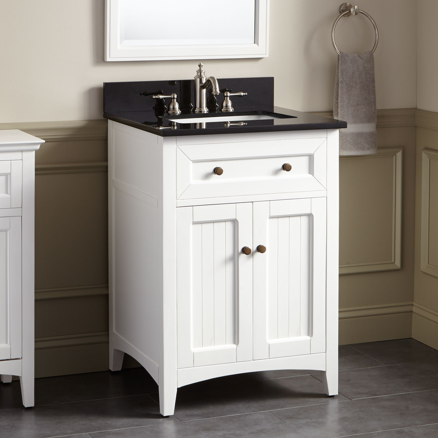 Bathroom Sinks With Cabinet
 24" Halifax Vanity for Rectangular Undermount Sink White