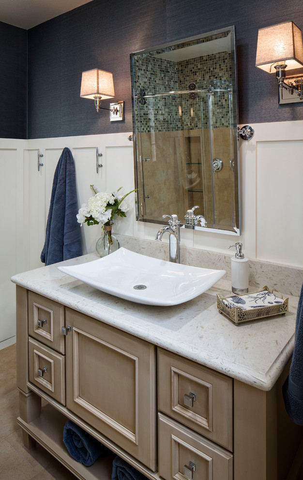 Bathroom Vanities Orange County
 Power Room with Vanity Traditional Bathroom Orange