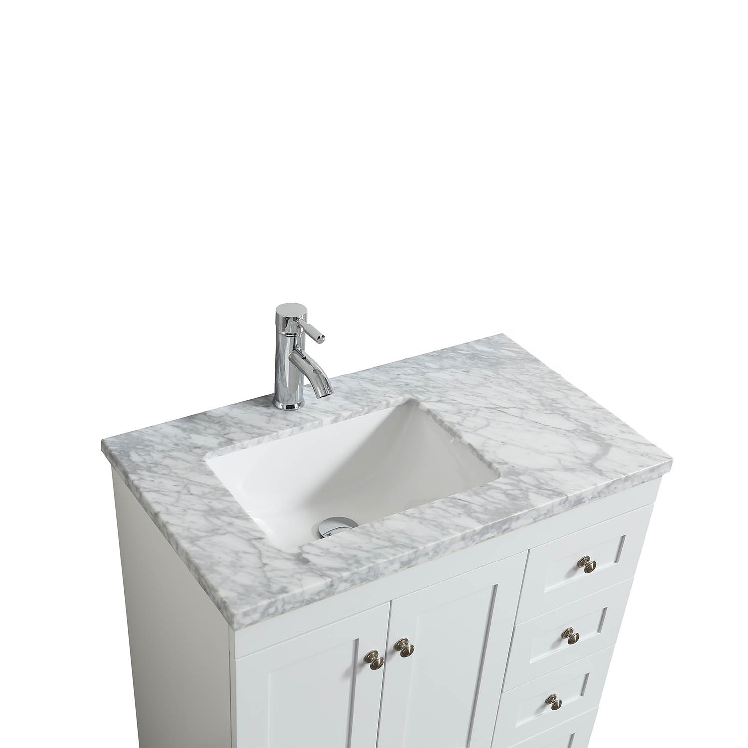 Bathroom Vanity 30 X 18
 Eviva Happy 30" x 18" Transitional White Bathroom Vanity