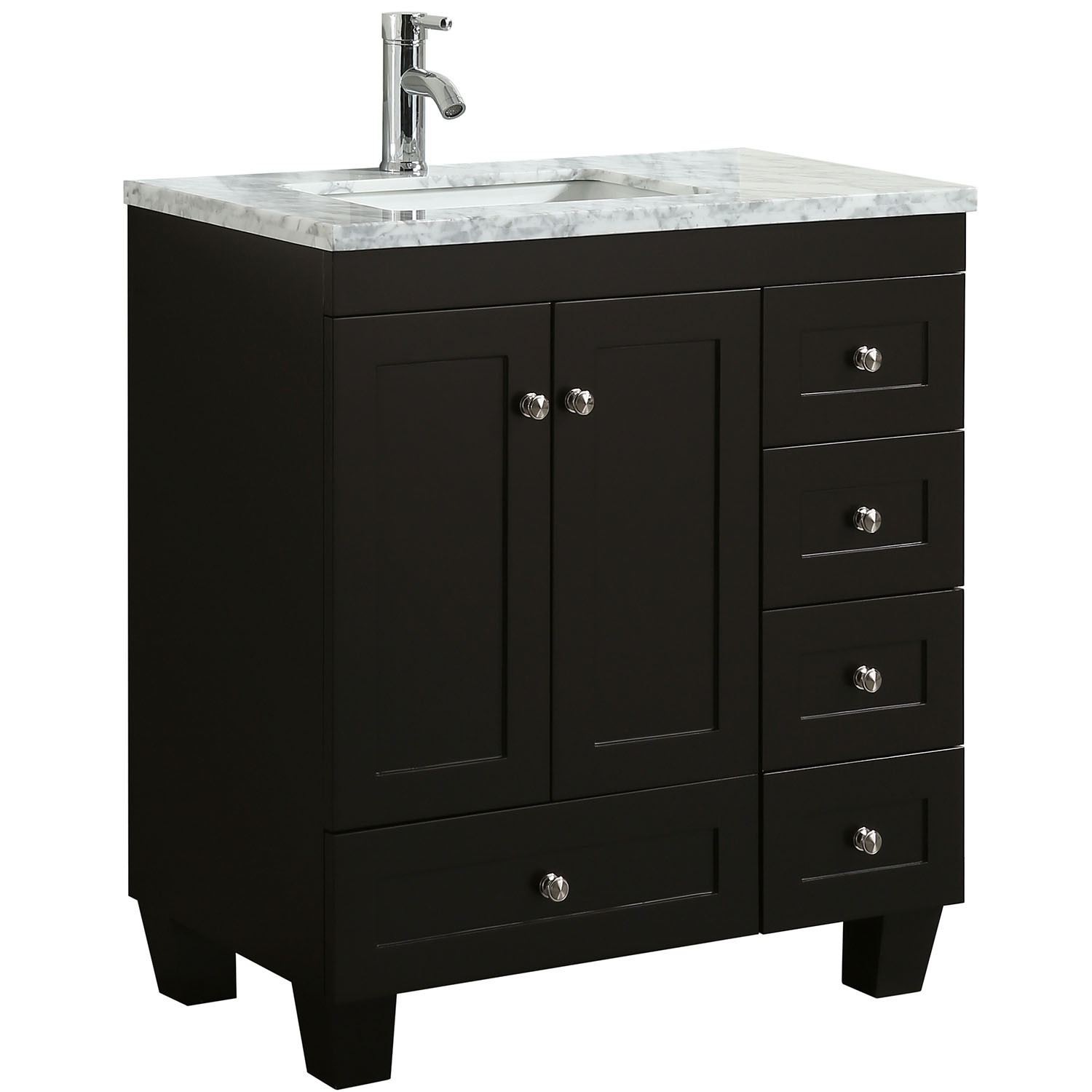 Bathroom Vanity 30 X 18
 Eviva Happy 30" x 18" Transitional Espresso Bathroom