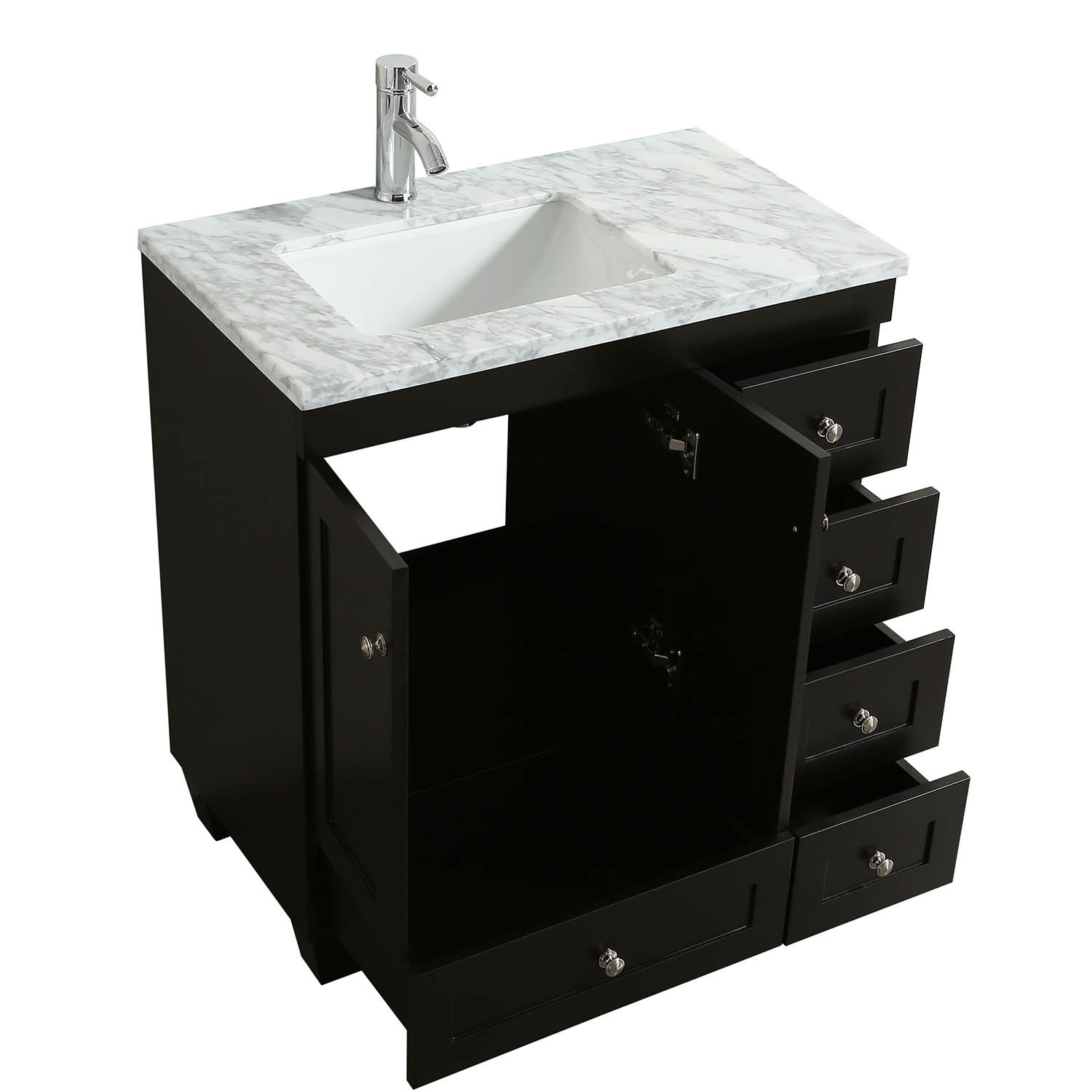 Bathroom Vanity 30 X 18
 Eviva Happy 30" x 18" Transitional Espresso Bathroom