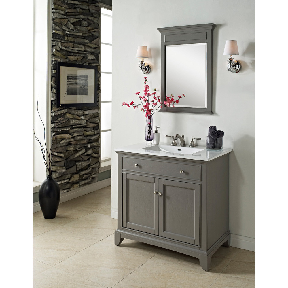 Bathroom Vanity Designs
 Fairmont Designs 36" Smithfield Vanity Medium Gray