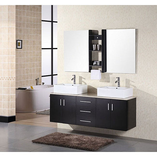 Bathroom Vessel Vanity
 Design Element Contemporary Double Sink Bathroom Vanity