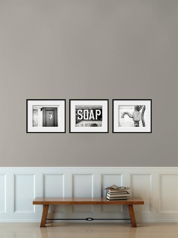 Bathroom Wall Art Sets
 Bathroom Decor Set of 3 graphs Bathroom by