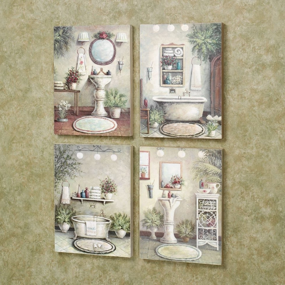 Bathroom Wall Art Sets
 2020 Latest Vintage Bath Framed Art Prints Set 3