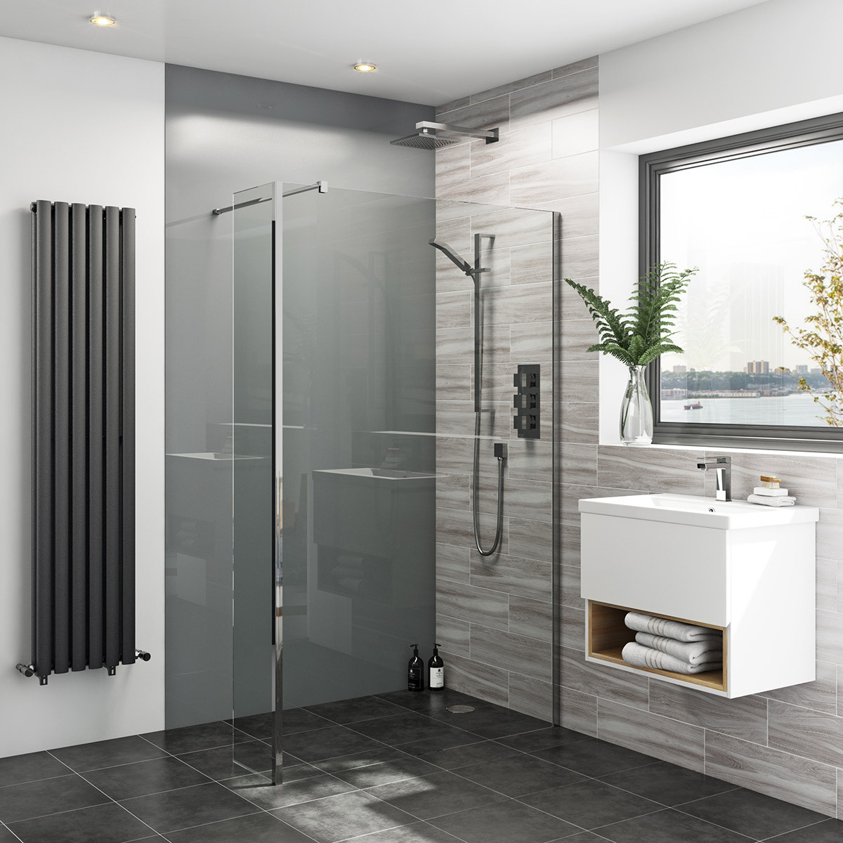 Bathroom Wall Board
 Zenolite plus ash acrylic shower wall panel 2070 x 1000