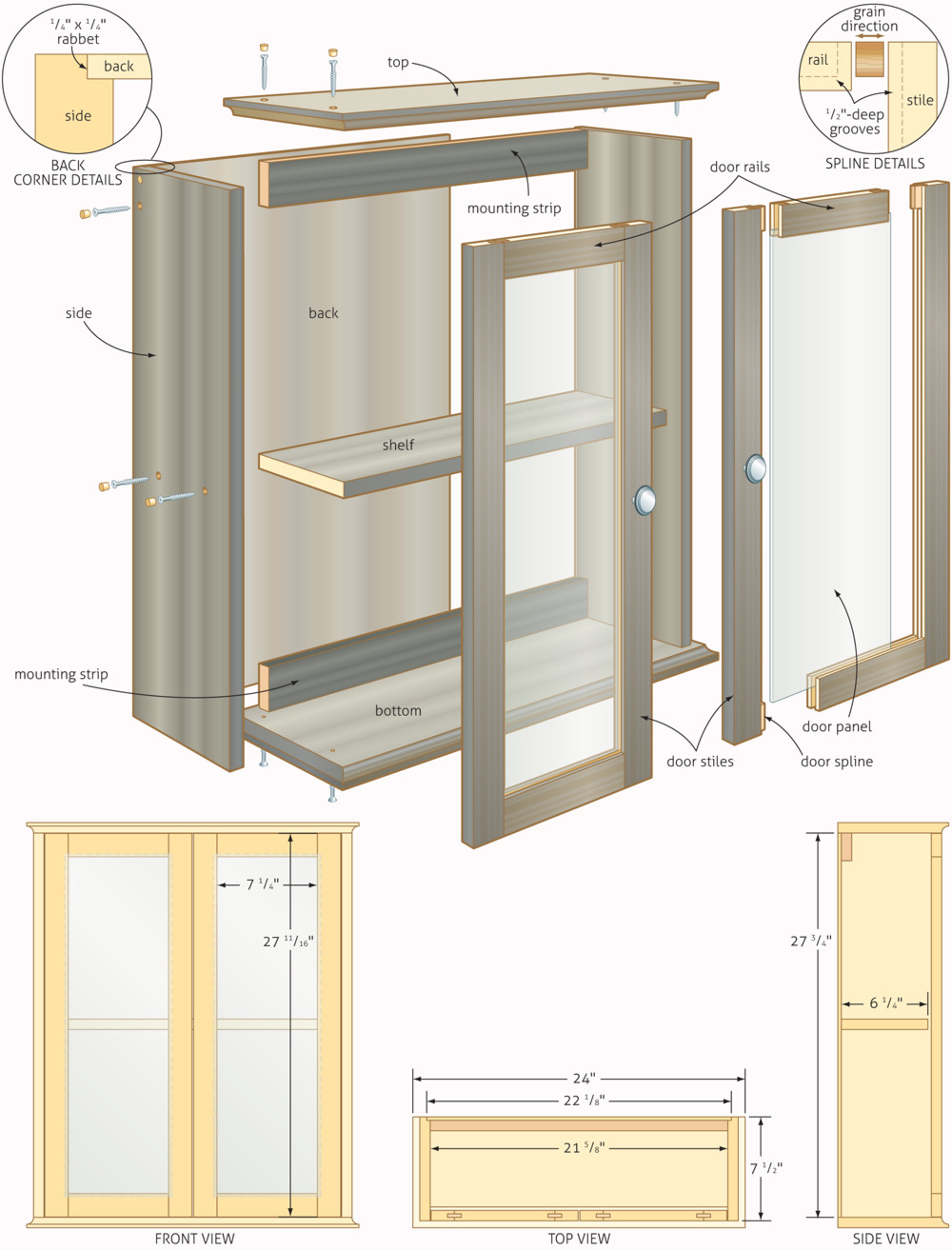 Bathroom Wall Cabinet Plans
 bathroom cabinet woodworking plans WoodShop Plans