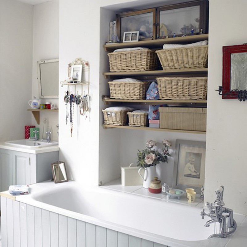 Bathroom Wall Cabinet With Baskets
 Bathroom Shelves Beautiful and Easy DIY Bathroom Space