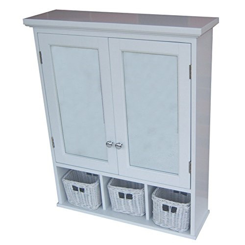 Bathroom Wall Cabinet With Baskets
 allen roth 25 in x 30 in Ready To Assemble 2 Door