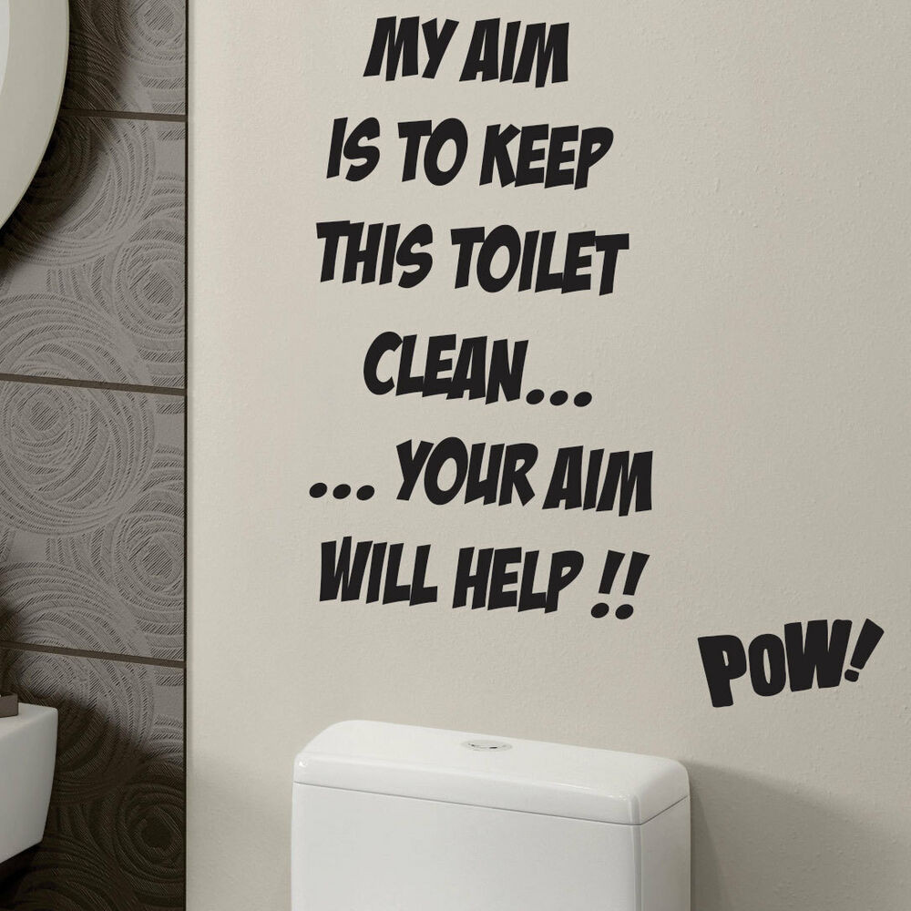 Bathroom Wall Quotes
 Toilet Bathroom Art Funny Wall Quote Stickers Wall Decals