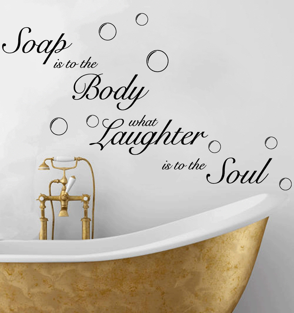 Bathroom Wall Quotes
 Soap Soak Bubbles Bathroom Quote Toilet Wall Sticker Decal