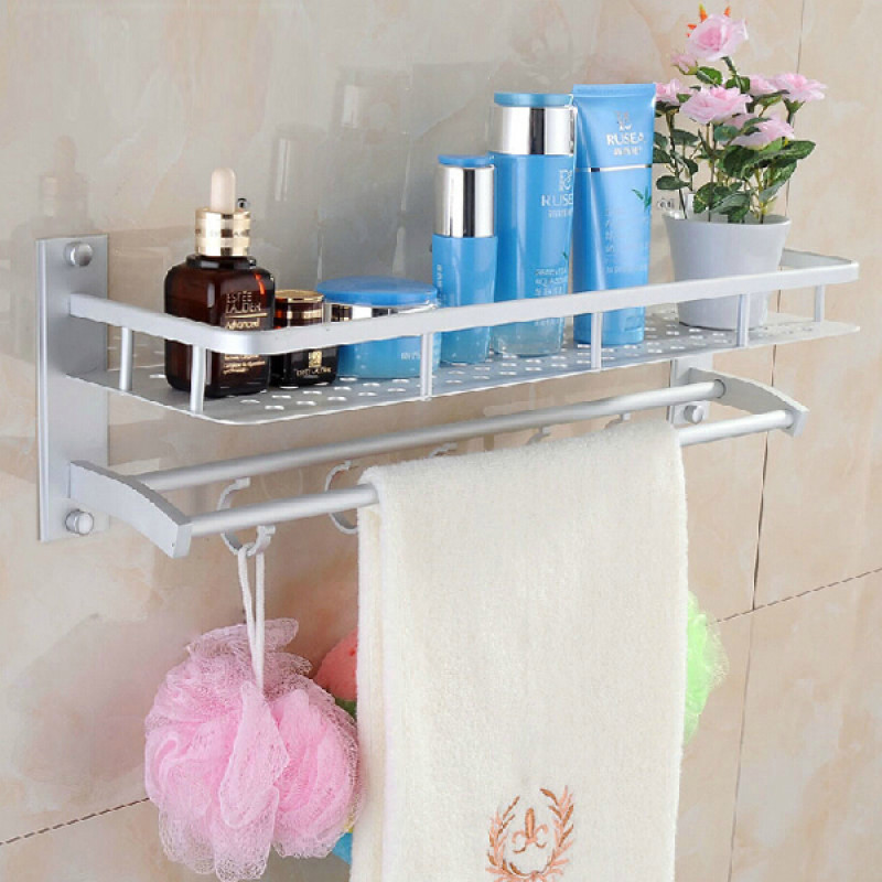 Bathroom Wall Rack
 Buy Space Aluminum Bathroom Towel Rack Holder Wall Storage