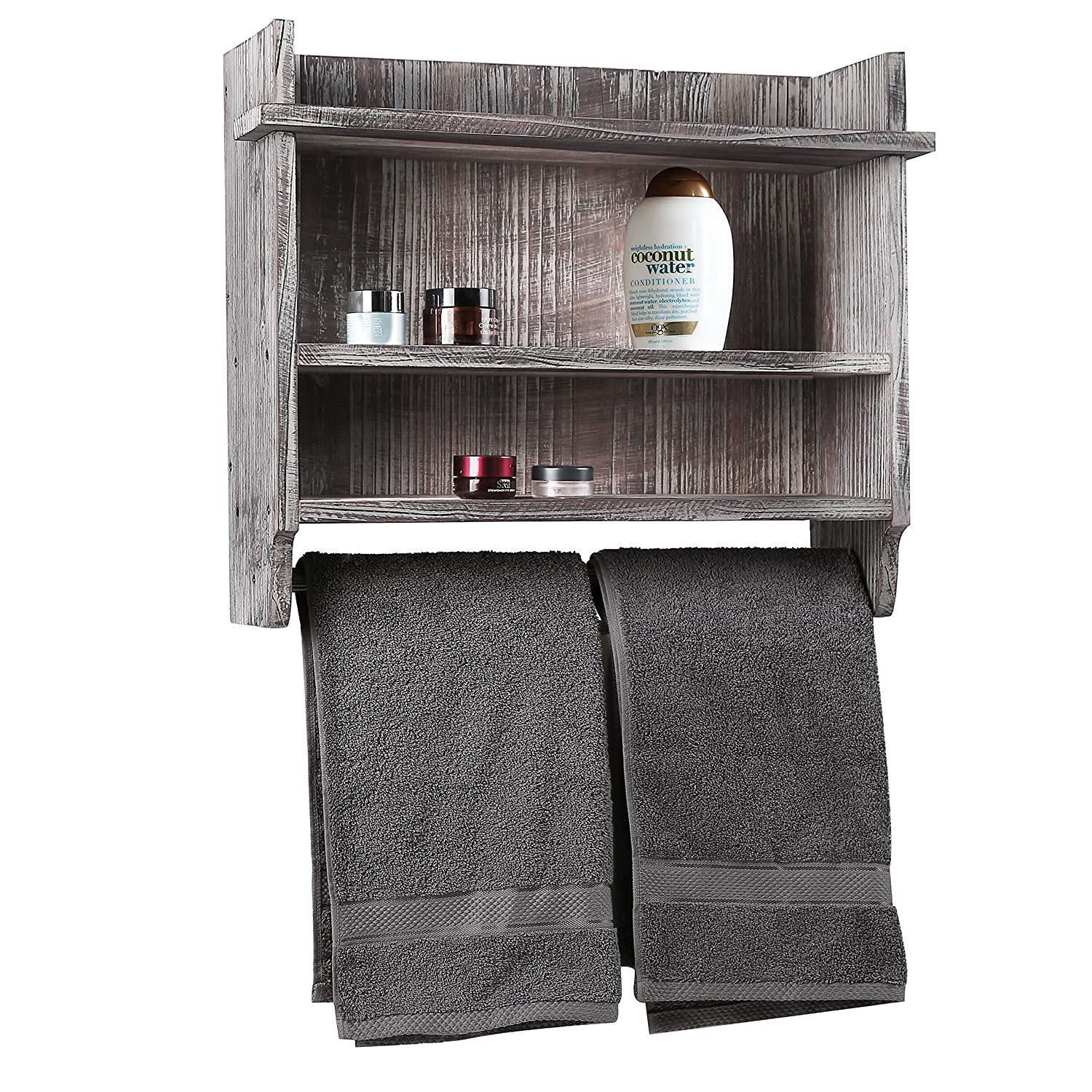 Bathroom Wall Rack
 Bathroom Organizer Rack Hanging Towel Bar 3 Storage