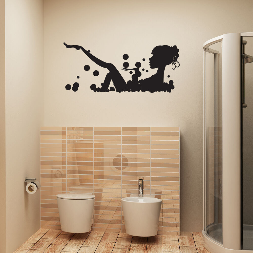 Bathroom Wall Stickers
 Bathroom Wall Art Sticker Girl In Bubble Bath Vinyl Wall