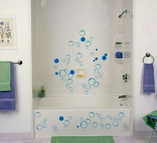 Bathroom Wall Stickers
 Bathroom Bubbles Vinyl Wall Stickers Shower Door Wall Art