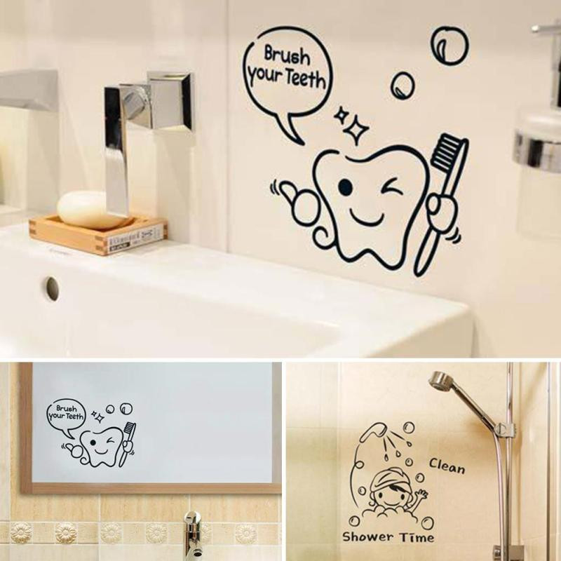 Bathroom Wall Stickers
 DIY Funny Bathroom Wall Sticker Glass Door Waterproof Wall