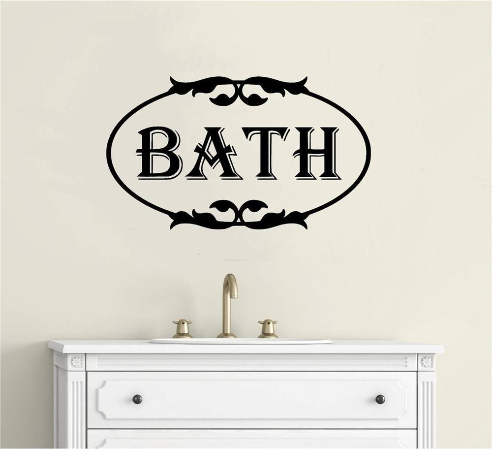 Bathroom Wall Stickers
 Bathroom Wall Decor Vinyl Decal Wall Sticker Words