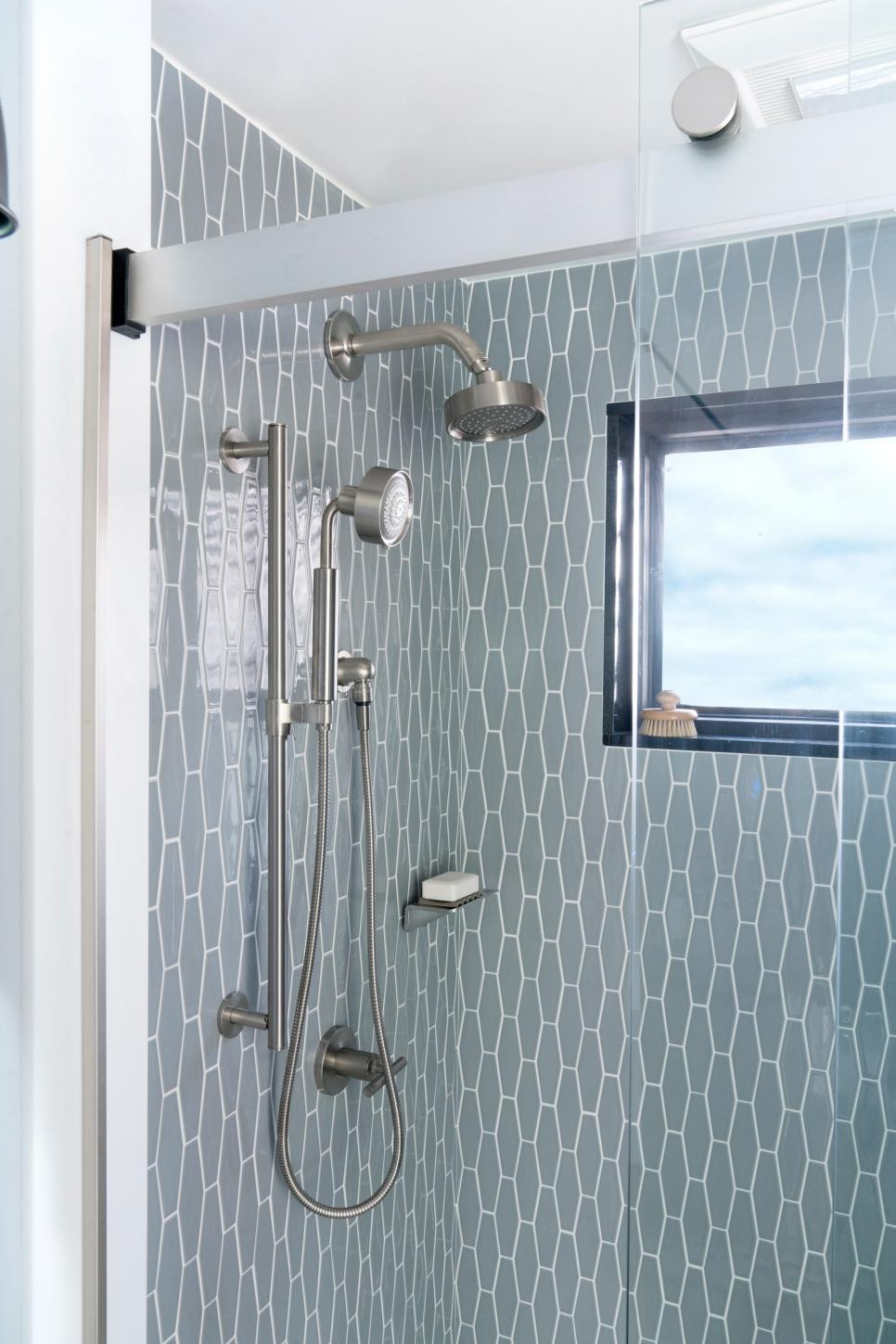 Bathroom Windows Inside Shower
 Sunny Shower Frameless Sliding doors Appear in HGTV Baths