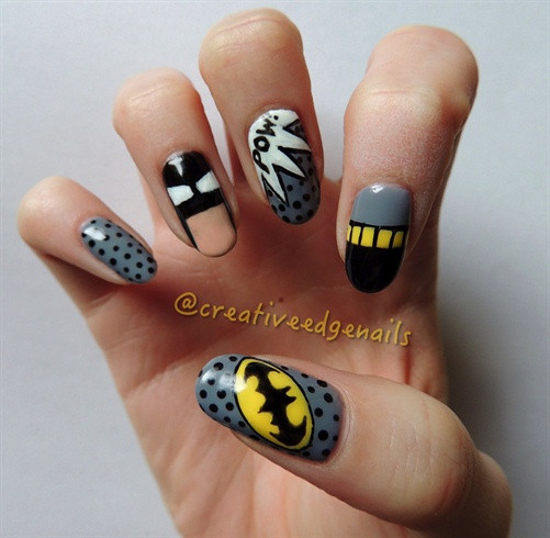 Batman Nail Designs
 Batman nails Nail Art Gallery