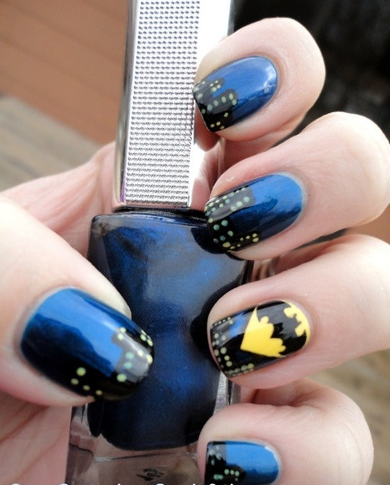 Batman Nail Designs
 35 Designs Batman Nail Art For Batman Fans