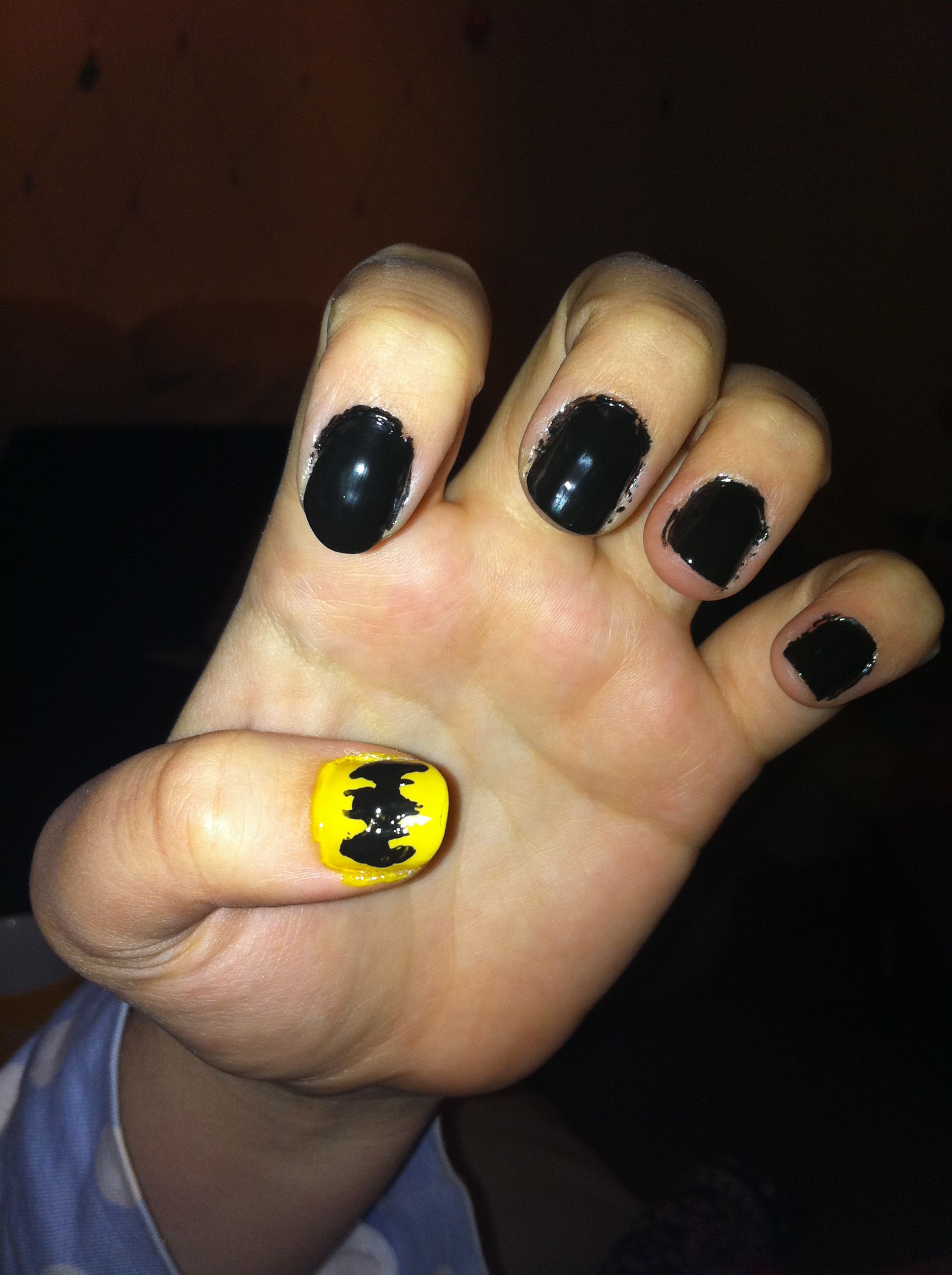 Batman Nail Designs
 Batman nails by katiegled on DeviantArt