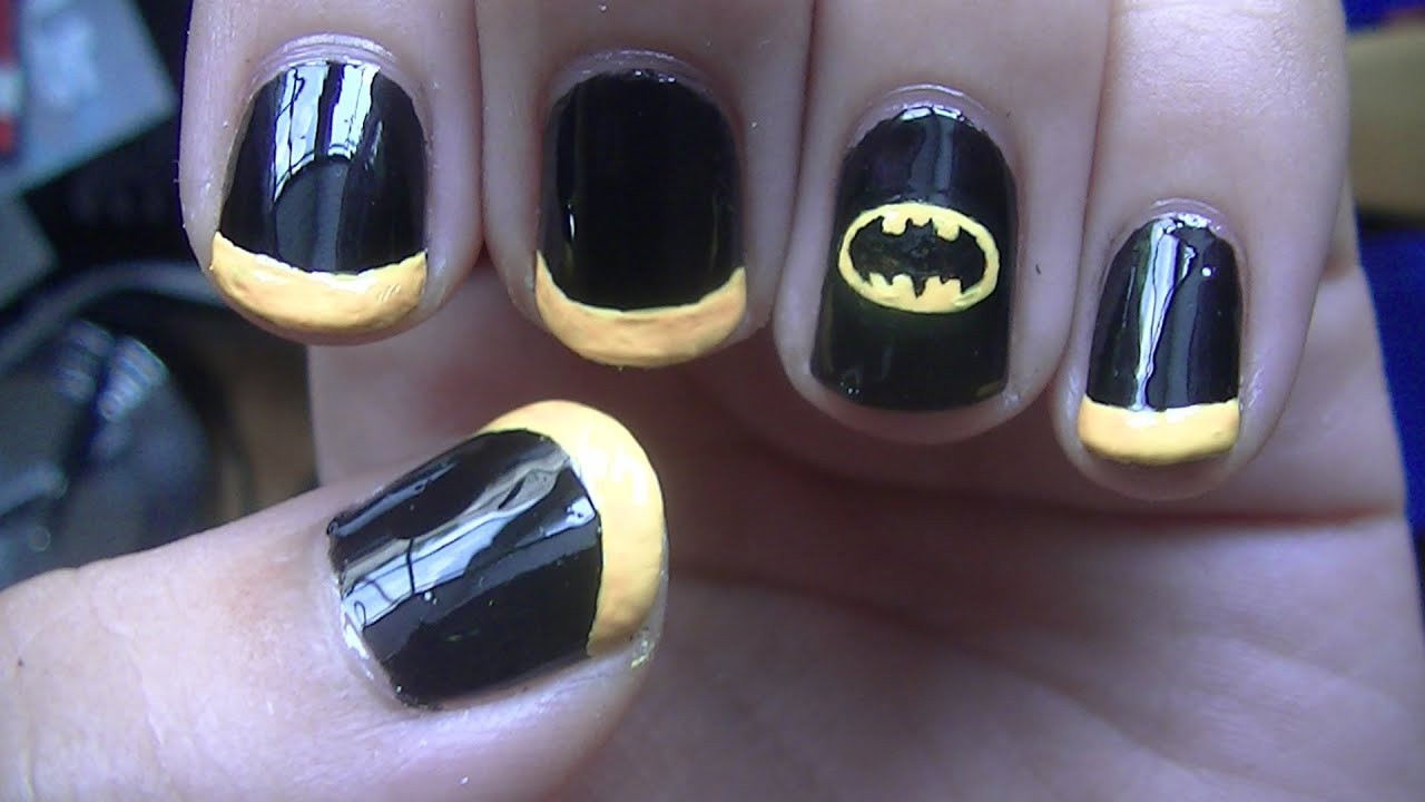 Batman Nail Designs
 Batman Nail Art Tutorial