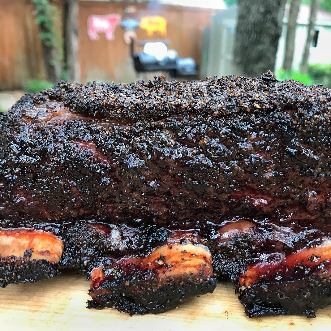 Bbq Beef Short Ribs
 Smoking beef short ribs and tri tip steak on a perfect