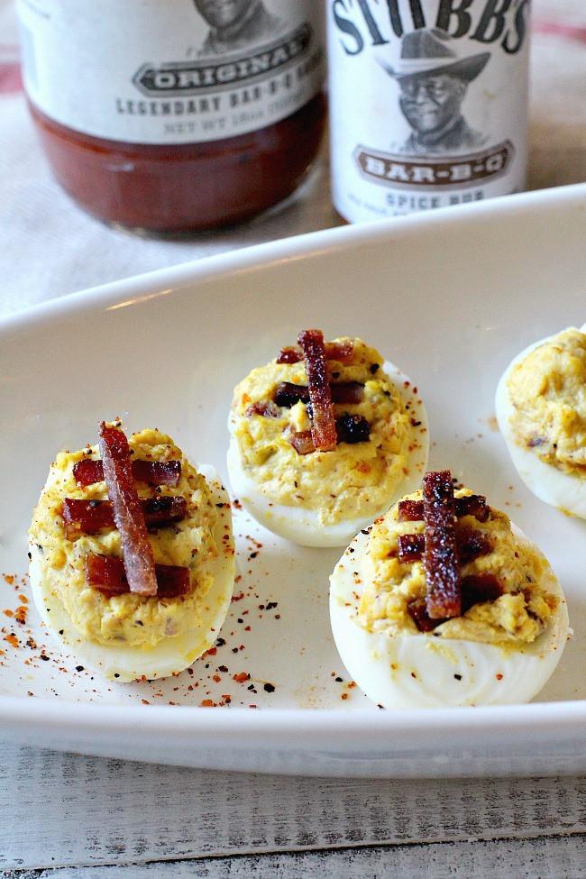 Bbq Deviled Eggs
 BBQ Bacon Football Deviled Eggs Cooking The Ranch