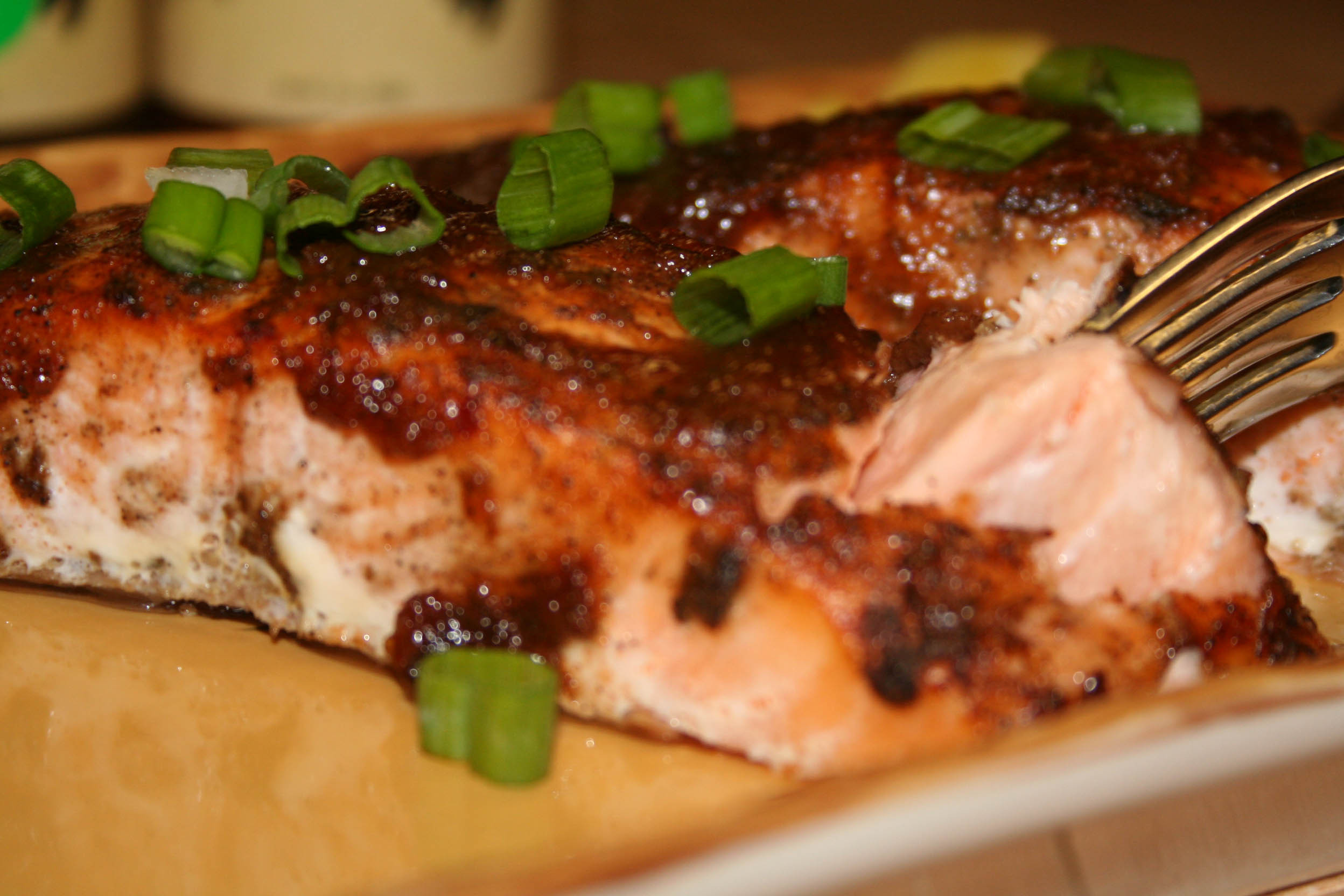 Bbq Sauce Salmon
 Jamaican Jerk Salmon with Spicy BBQ Sauce