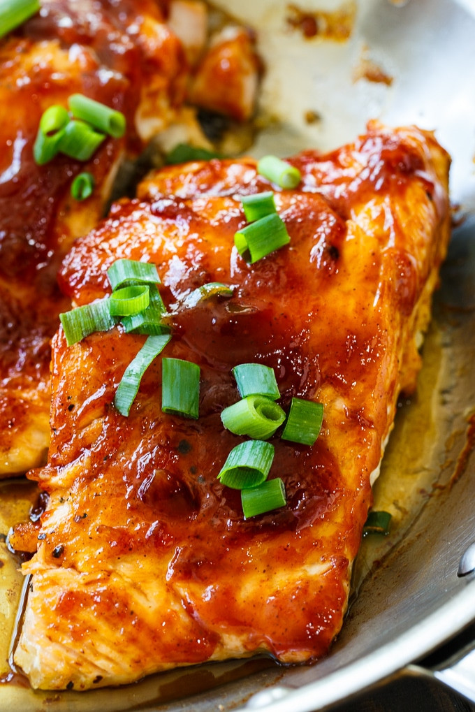 Bbq Sauce Salmon
 Honey BBQ Salmon Spicy Southern Kitchen