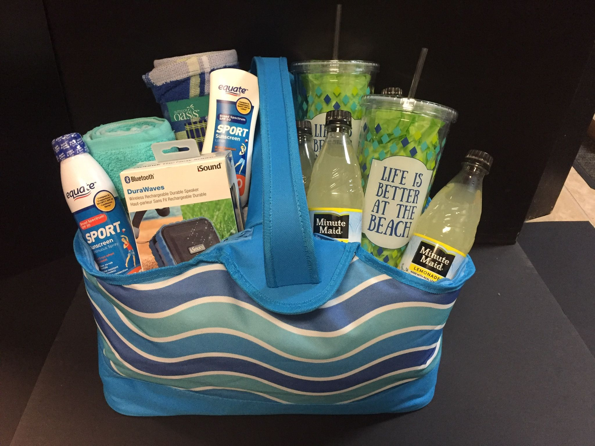 Beach Bag Gift Basket Ideas
 Beach Bag Raffle Basket