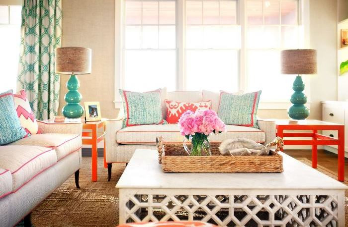 Beach Colors Living Room
 Tour A Fabulous Beach House Long Beach Island