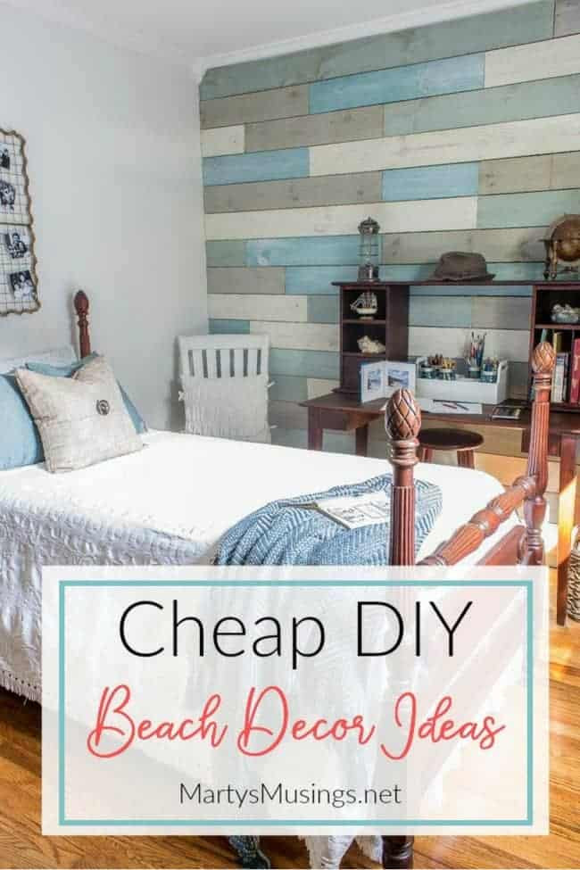 Beach Decor Ideas DIY
 Inexpensive DIY Beach Decor Ideas and Small Bedroom Reveal